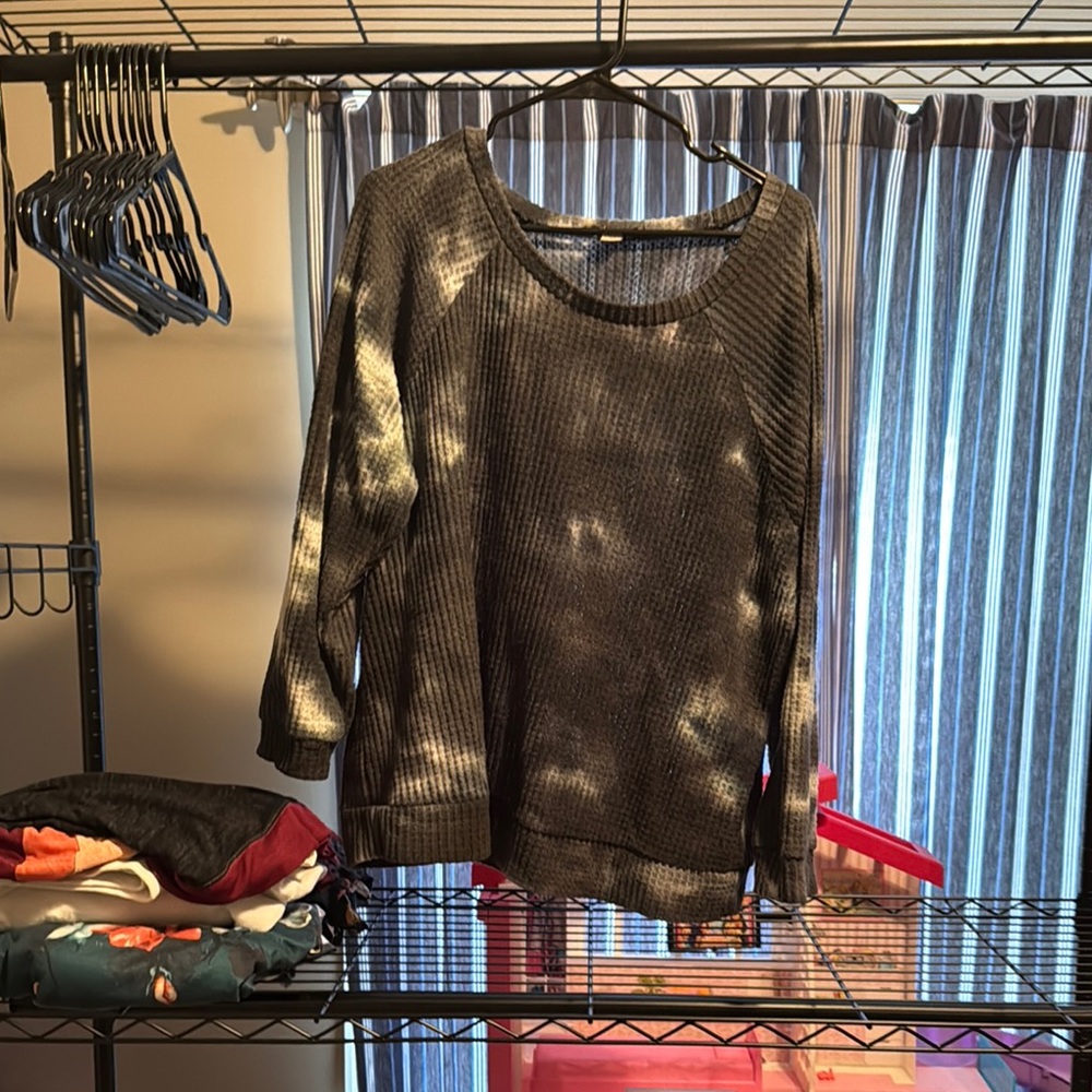 Women's Black Tie-Dye Sweater